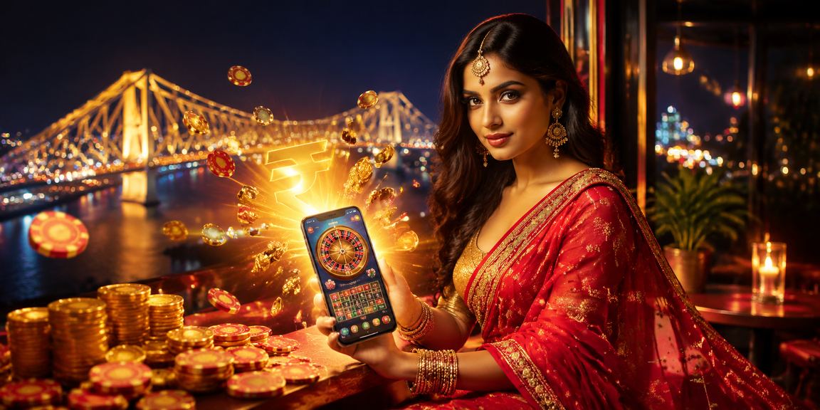 Colorful cricket betting scene in Kolkata with traditional saree fashion